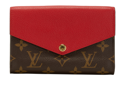 Louis Vuitton Pallas Compact Wallet, &pound;220, Accessories, Red, Canvas/Leather, Front view